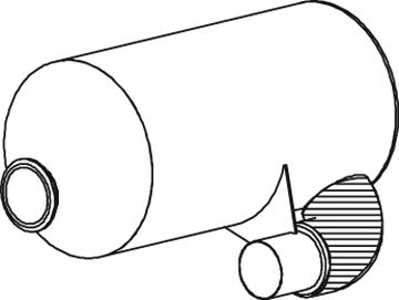 Глушитель выхлопных газов конечный DINEX 21439