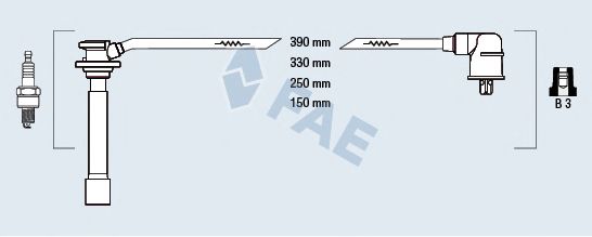 Комплект проводов зажигания FAE 85146