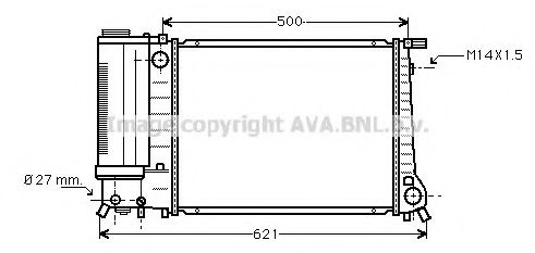 Радиатор, охлаждение двигателя AVA QUALITY COOLING BW2083