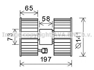 Электродвигатель, вентиляция салона AVA QUALITY COOLING BW8483