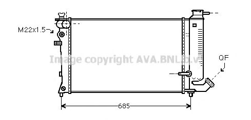 Радиатор, охлаждение двигателя AVA QUALITY COOLING CN2170