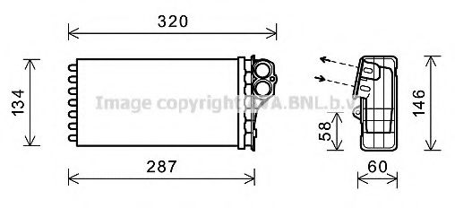 Теплообменник, отопление салона AVA QUALITY COOLING CN6279