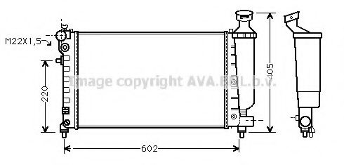 Радиатор, охлаждение двигателя AVA QUALITY COOLING CNA2119