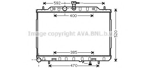 Радиатор, охлаждение двигателя AVA QUALITY COOLING DN2293