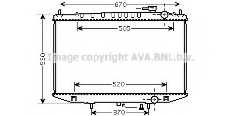 Радиатор, охлаждение двигателя AVA QUALITY COOLING DN2308