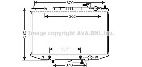 Радиатор, охлаждение двигателя AVA QUALITY COOLING DN2309