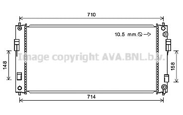 Радиатор, охлаждение двигателя AVA QUALITY COOLING DN2391