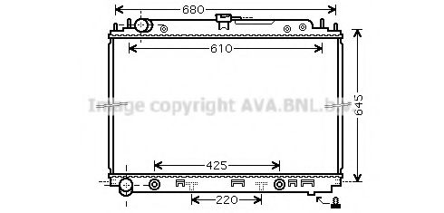 Радиатор, охлаждение двигателя AVA QUALITY COOLING DNA2297