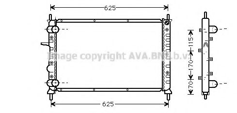 Радиатор, охлаждение двигателя AVA QUALITY COOLING FT2231