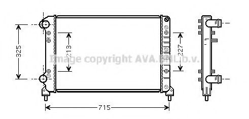 Радиатор, охлаждение двигателя AVA QUALITY COOLING FT2262