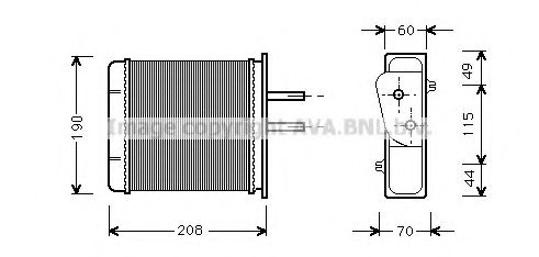 Теплообменник, отопление салона AVA QUALITY COOLING FT6150