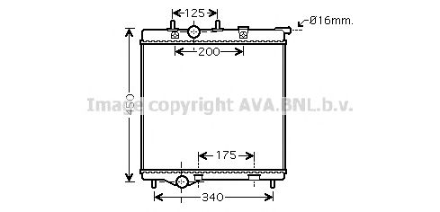 Радиатор, охлаждение двигателя AVA QUALITY COOLING PEA2298