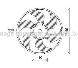 Вентилятор, охлаждение двигателя AVA QUALITY COOLING RT7567