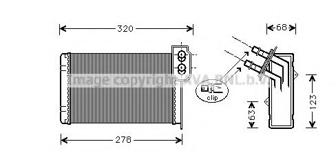 Теплообменник, отопление салона AVA QUALITY COOLING RTA6099