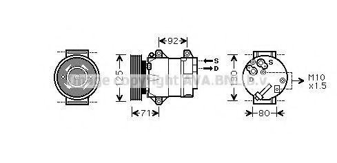 Компрессор, кондиционер AVA QUALITY COOLING RTK103