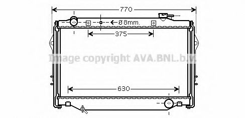 Радиатор, охлаждение двигателя AVA QUALITY COOLING TO2375