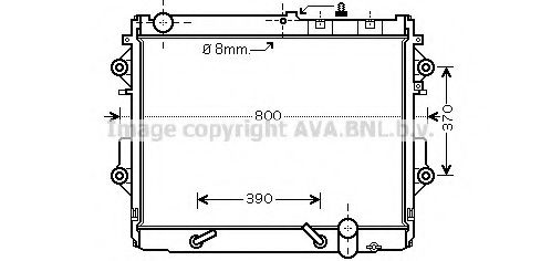 Радиатор, охлаждение двигателя AVA QUALITY COOLING TO2490