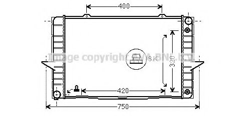 Радиатор, охлаждение двигателя AVA QUALITY COOLING VO2092