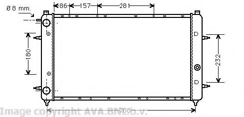 Радиатор, охлаждение двигателя AVA QUALITY COOLING VW2114