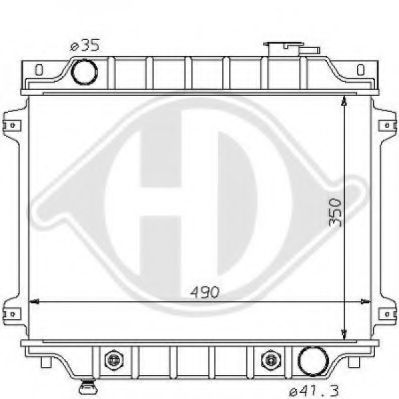 Радиатор, охлаждение двигателя DIEDERICHS 8120116