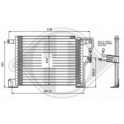 Конденсатор, кондиционер DIEDERICHS 8261017