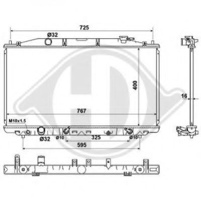 Радиатор, охлаждение двигателя DIEDERICHS 8521916
