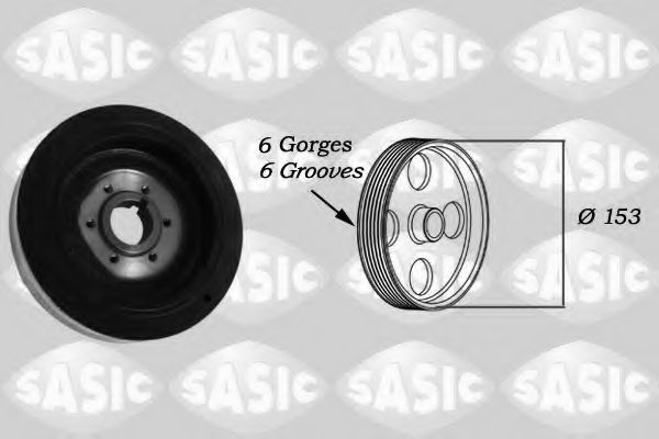 Ременный шкив, коленчатый вал SASIC 2150026