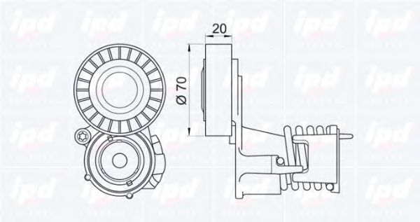 Натяжитель ремня, клиновой зубча IPD 153402