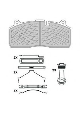 Комплект тормозных колодок, дисковый тормоз BERAL 29274