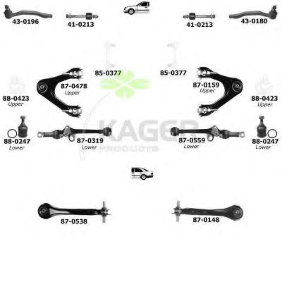 Подвеска колеса KAGER 800048