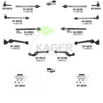 Подвеска колеса KAGER 800063