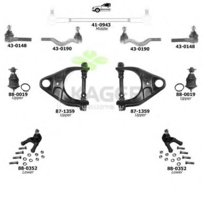 Подвеска колеса KAGER 800899
