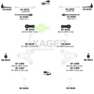 Подвеска колеса KAGER 800919