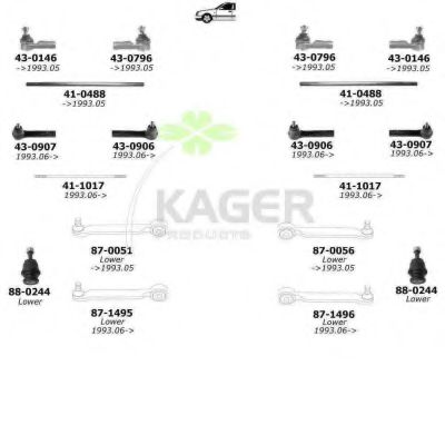 Подвеска колеса KAGER 800932