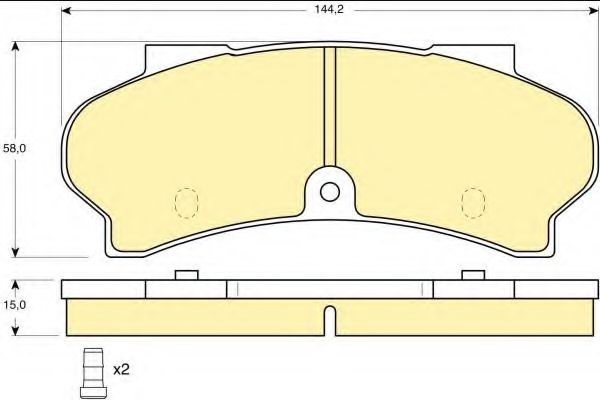 Комплект тормозных колодок, дисковый тормоз GIRLING 6101643
