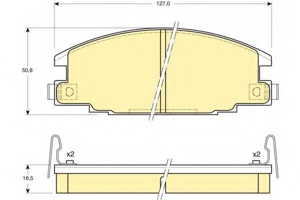 Комплект тормозных колодок, дисковый тормоз GIRLING 6108709