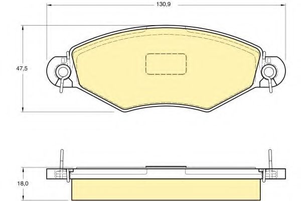 Комплект тормозных колодок, дисковый тормоз GIRLING 6113614