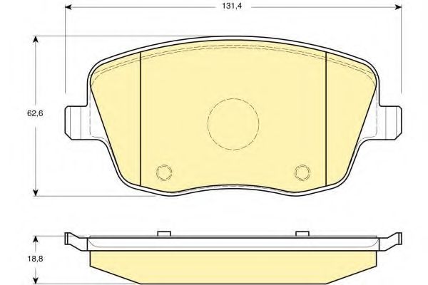 Комплект тормозных колодок, дисковый тормоз GIRLING 6114141