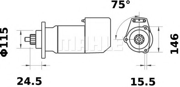 Стартер MAHLE ORIGINAL MS 556