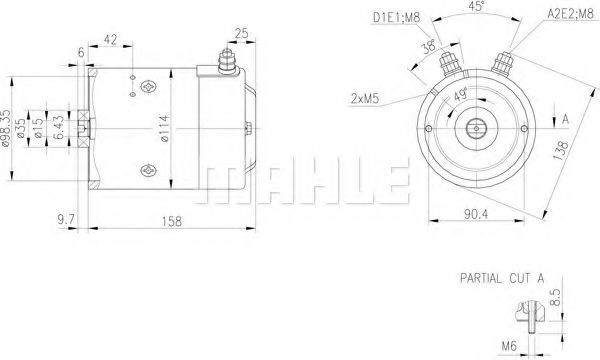 Электродвигатель MAHLE ORIGINAL MM 313