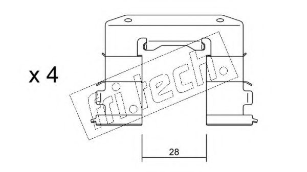 Комплектующие, колодки дискового тормоза fri.tech. KIT.053