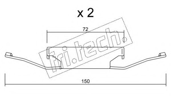 Комплектующие, колодки дискового тормоза fri.tech. KIT.103