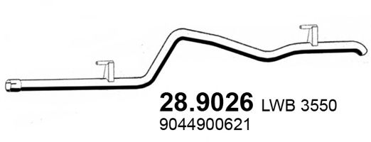 Труба выхлопного газа ASSO 28.9026