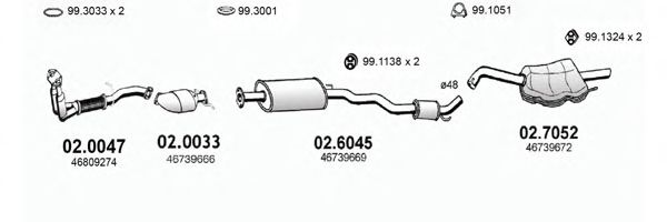 Система выпуска ОГ ASSO ART0027