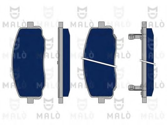 Комплект тормозных колодок, дисковый тормоз MALÒ 1050188