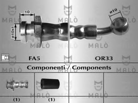 Тормозной шланг MALÒ 80054