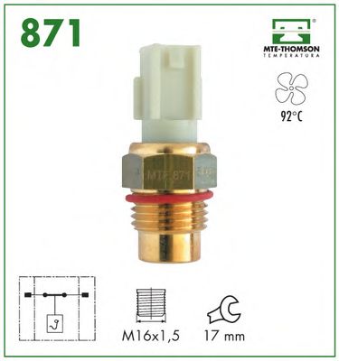 Термовыключатель, вентилятор радиатора MTE-THOMSON 871