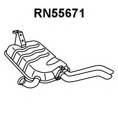 Глушитель выхлопных газов конечный VENEPORTE RN55671