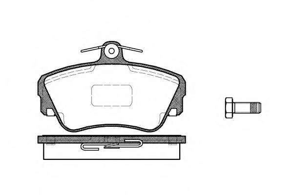 Комплект тормозных колодок, дисковый тормоз WOKING P2093.10