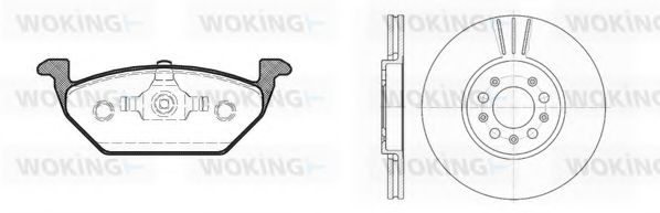 Комплект тормозов, дисковый тормозной механизм WOKING 87333.06
